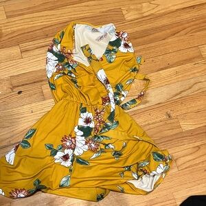 Floral Yellow Jumpsuit